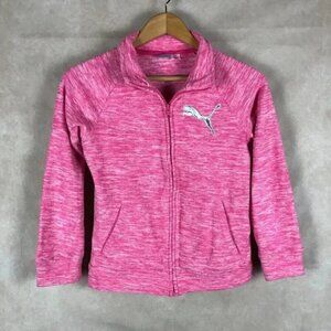 Kids Girls PUMA Pink Fleece Jacket 12-14 Large